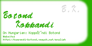 botond koppandi business card